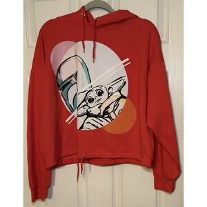Disney Parks Star Wars The Mandalorian Baby Yoda Pullover Hoodie for woman Large